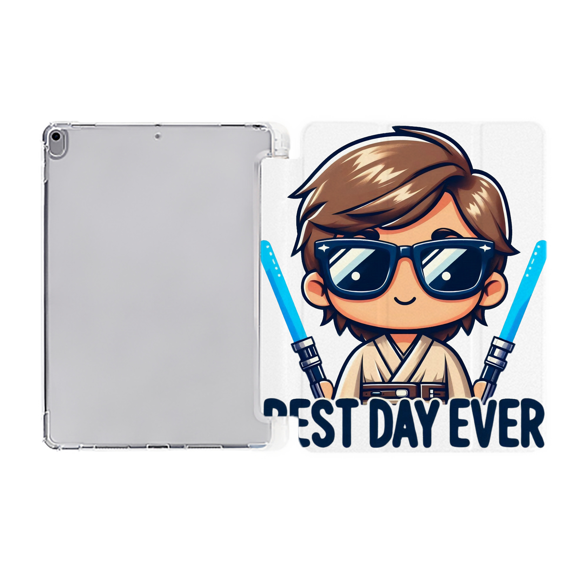 （画像用） スター・ウォーズ Star Wars IPad ケース ペン収納付き 三つ折りスタンド PUレザー×シリコン 対応機種9.5/10.5/10.9インチ